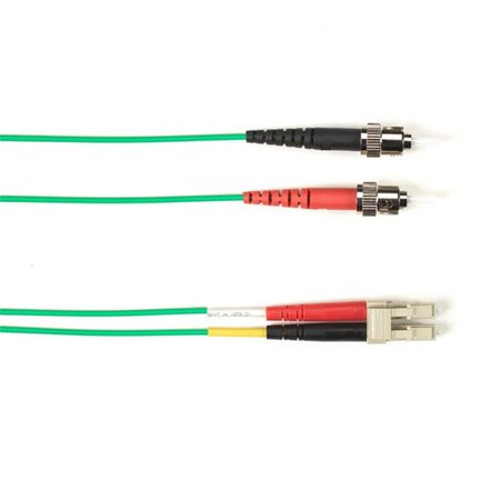 BLACK BOX Black Box FOCMP62-002M-STLC-GN 2 m ST to LC 62.5 Micron Multi-Mode Plenum Fiber Optic Cable; Green FOCMP62-002M-STLC-GN